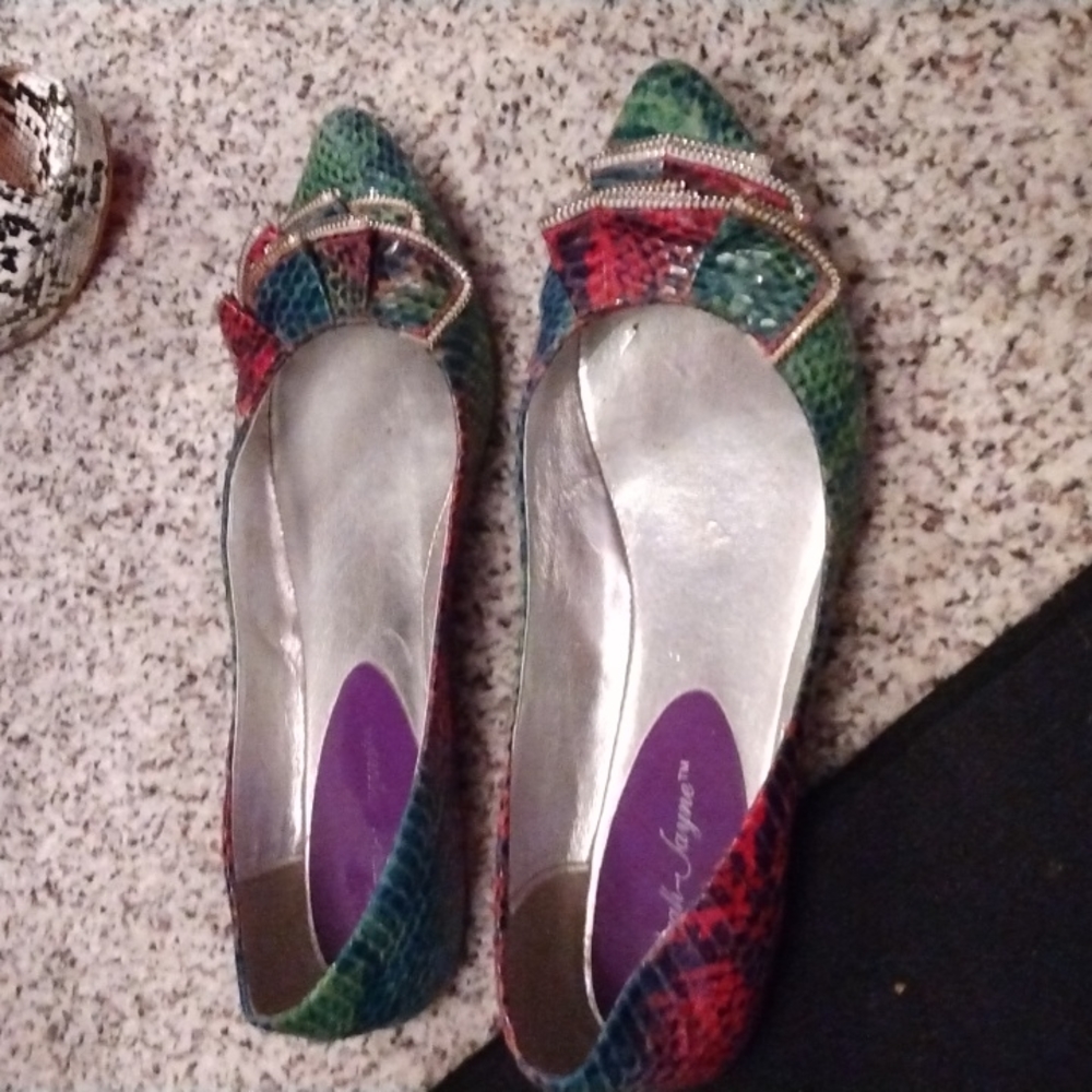 Sarah Jane multicolor snakeskin flats